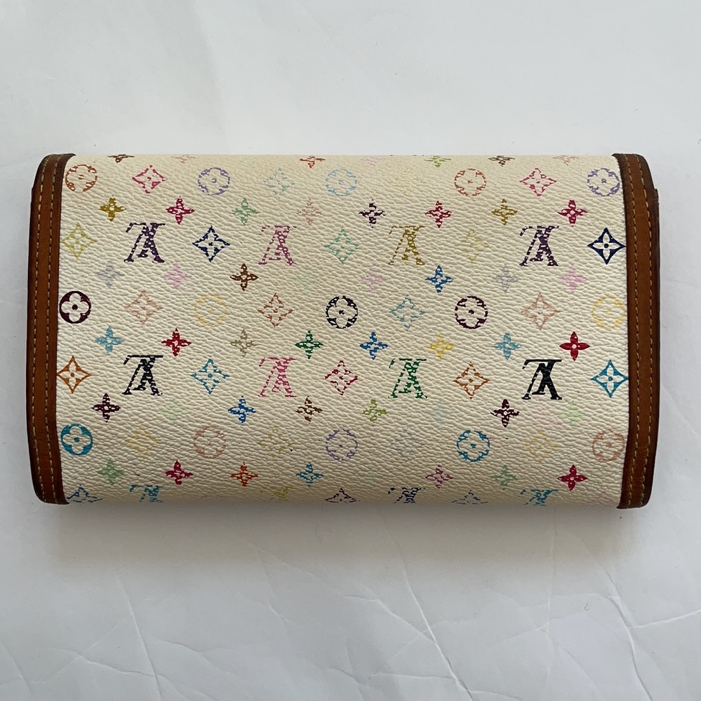 Louis Vuitton multicolored monogram white wallet - Picture 2 of 13
